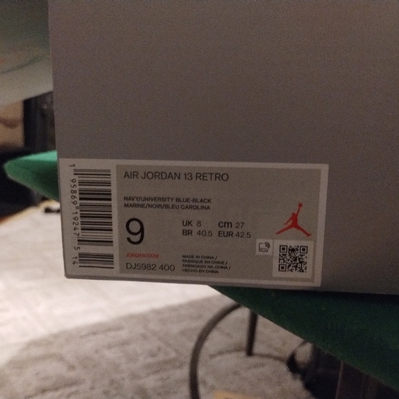 Retro Jordan 13 University Blue size 9 with box - Picture 8 of 8